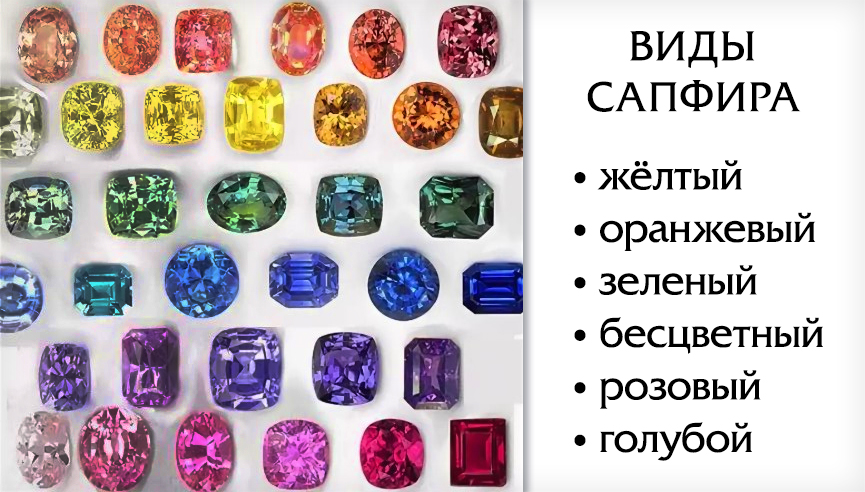 Сапфир камень цветовая гамма